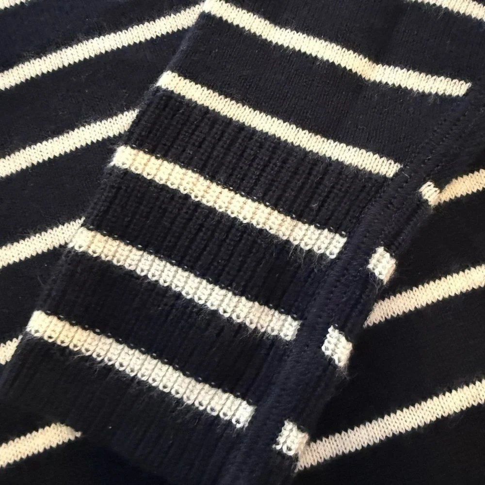 LOFT NWT size XS navy and white striped sweater.